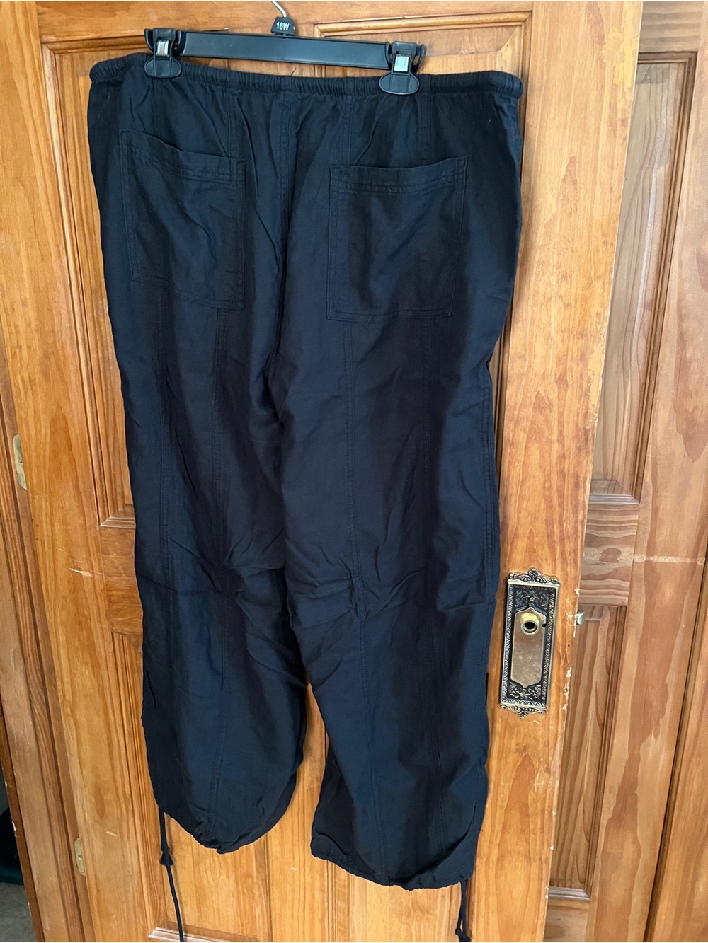 wild fable Black Women’s Linen Drawstring Joggers - Picture 2 of 3